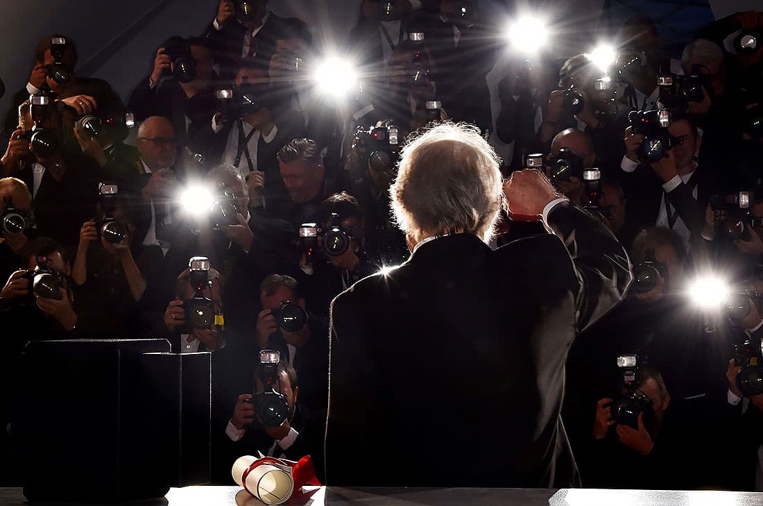 Ken Loach har kammat hem en rad priser på filmfestivalen i Cannes. Två guldpalmer, den finaste utmärkelsen, fick han för: Frihetens pris (2006) och Jag, Daniel Blake (2016). Foto: TT