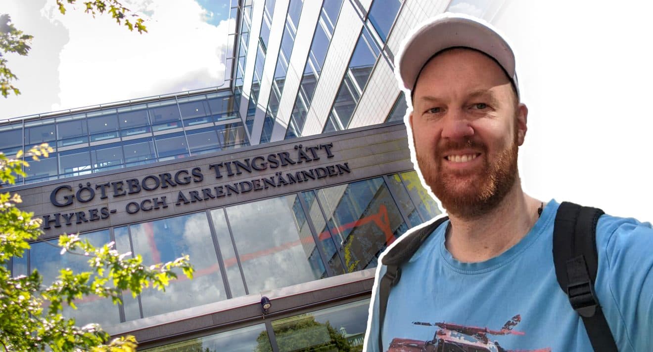 IAC i Torslanda har ansökt om konkurs i Göteborgs tingsrätt. Jimmy Ekstrand, som arbetat på IAC, räds nu att hans 350 komptimmar ska brinna inne. Foto: TT/Privat (montage).