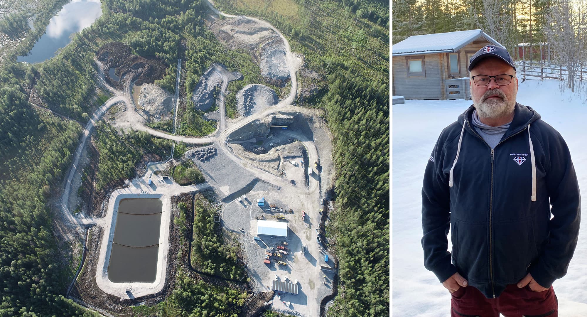 Anders Norrman, 56, arbetar i Sveriges nyaste guldgruva i Fäbodtjärn. Foto: Botnia Exploration & Privat