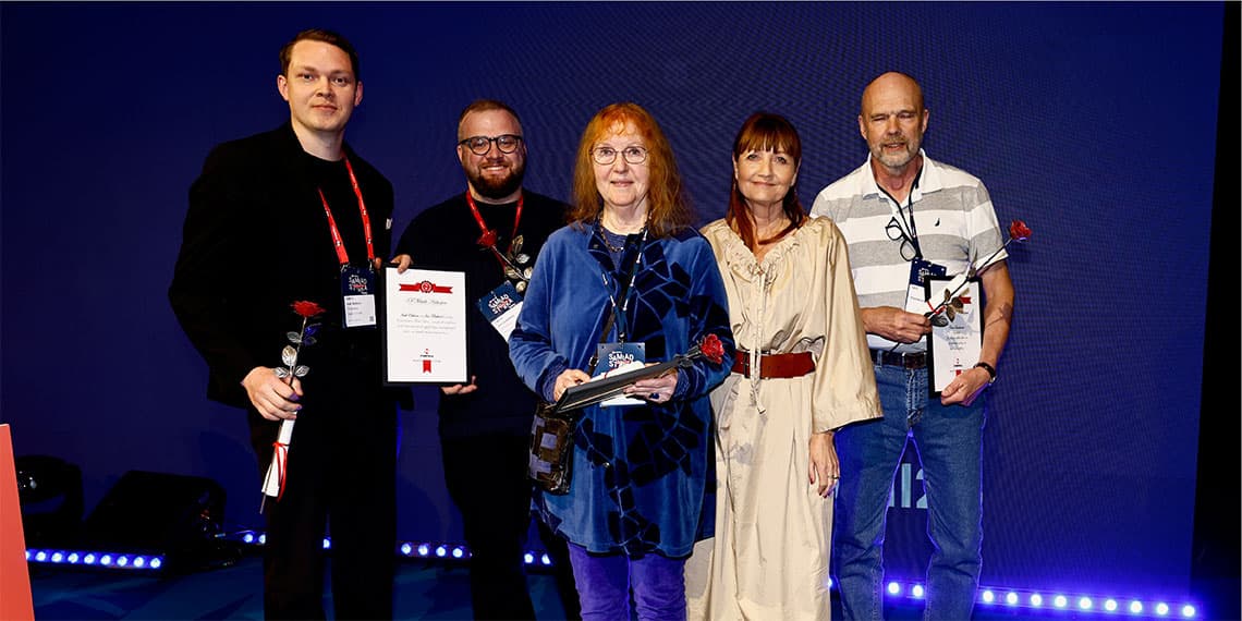 Isak Edblom, Jim Tellefsdal, Kjersti Bosdotter, Marie Nilsson och Tomas Lundmark. Fotograf: Stefan Jerrevång