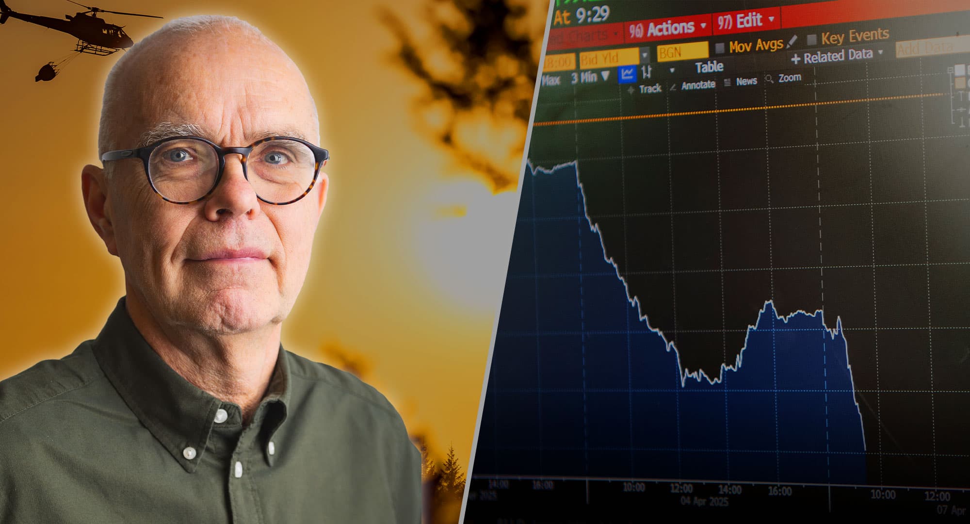DA:s Harald Gatu skriver om hur bränder och torka kan leda till finanskris. Foto: TT & DA