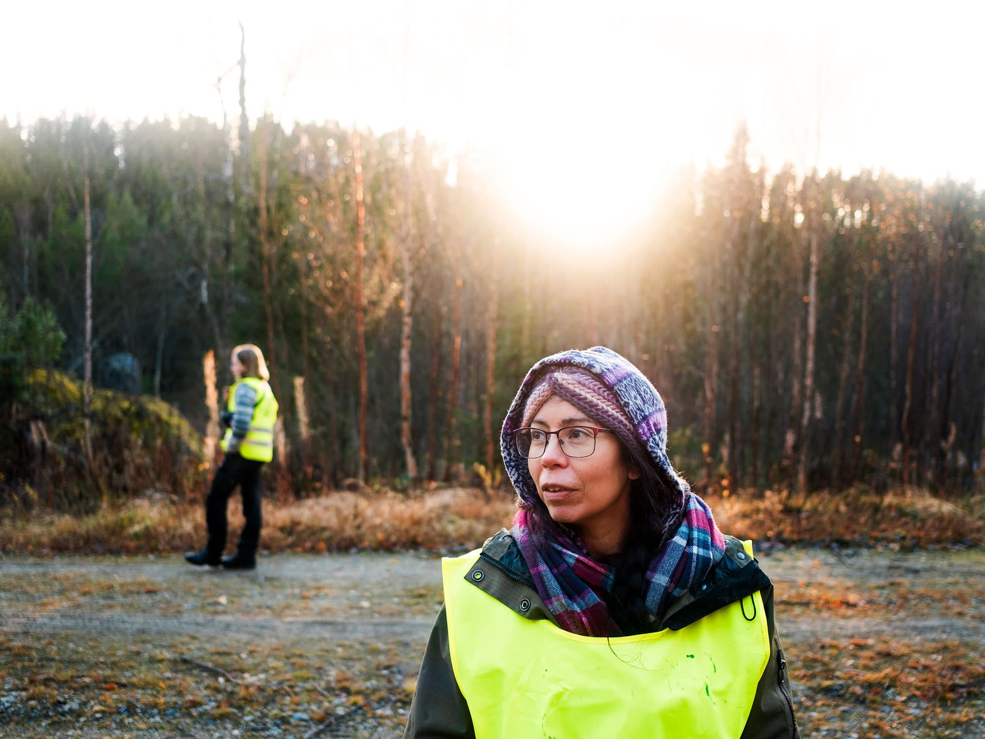 Aktivister i skogarna utanför Ramsele. Foto: Hampus Lundin