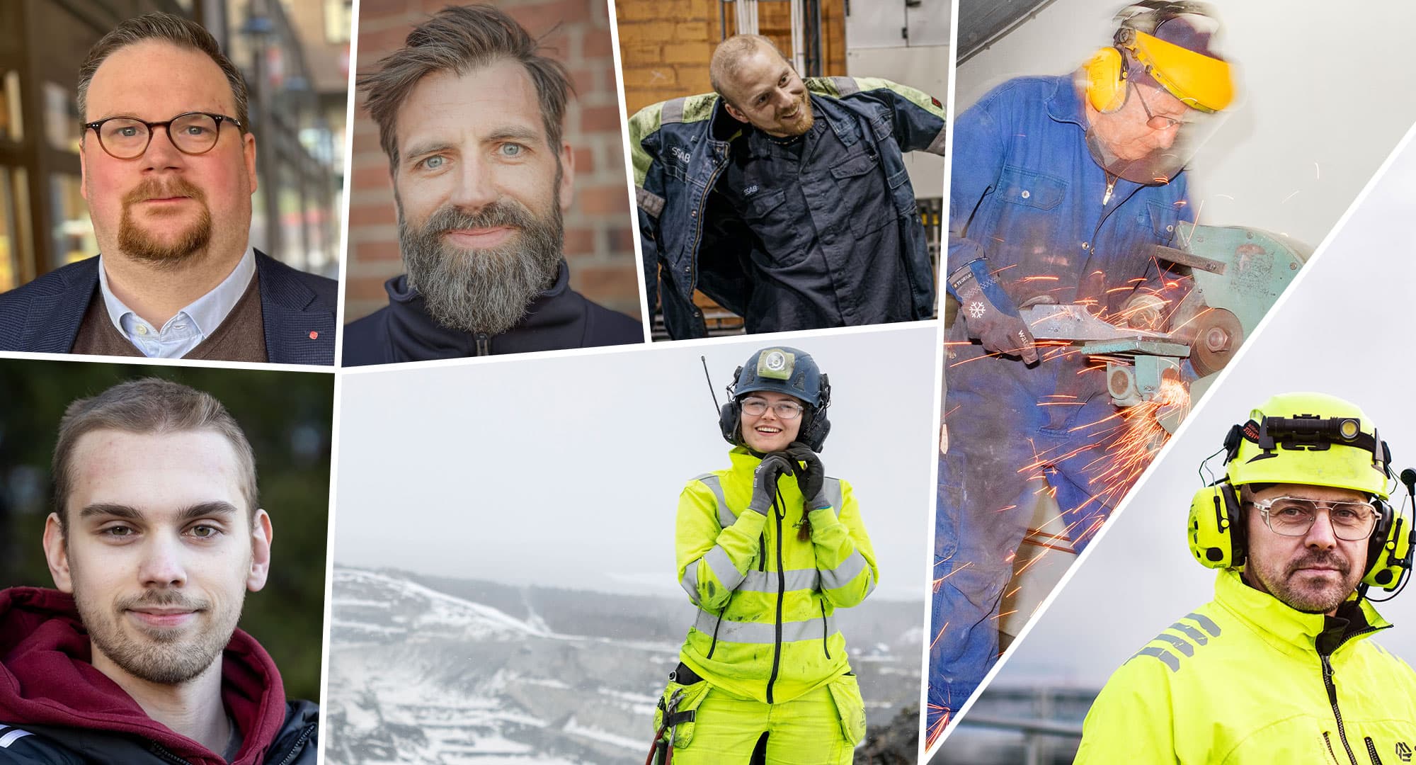 Det lackar mot jul. Dagens Arbete tar tempen på sju röster från industrin – runtom i landet. Foto: Amanda Lindholm / David Lundmark / Hampus Lundin / Henrik Hansson