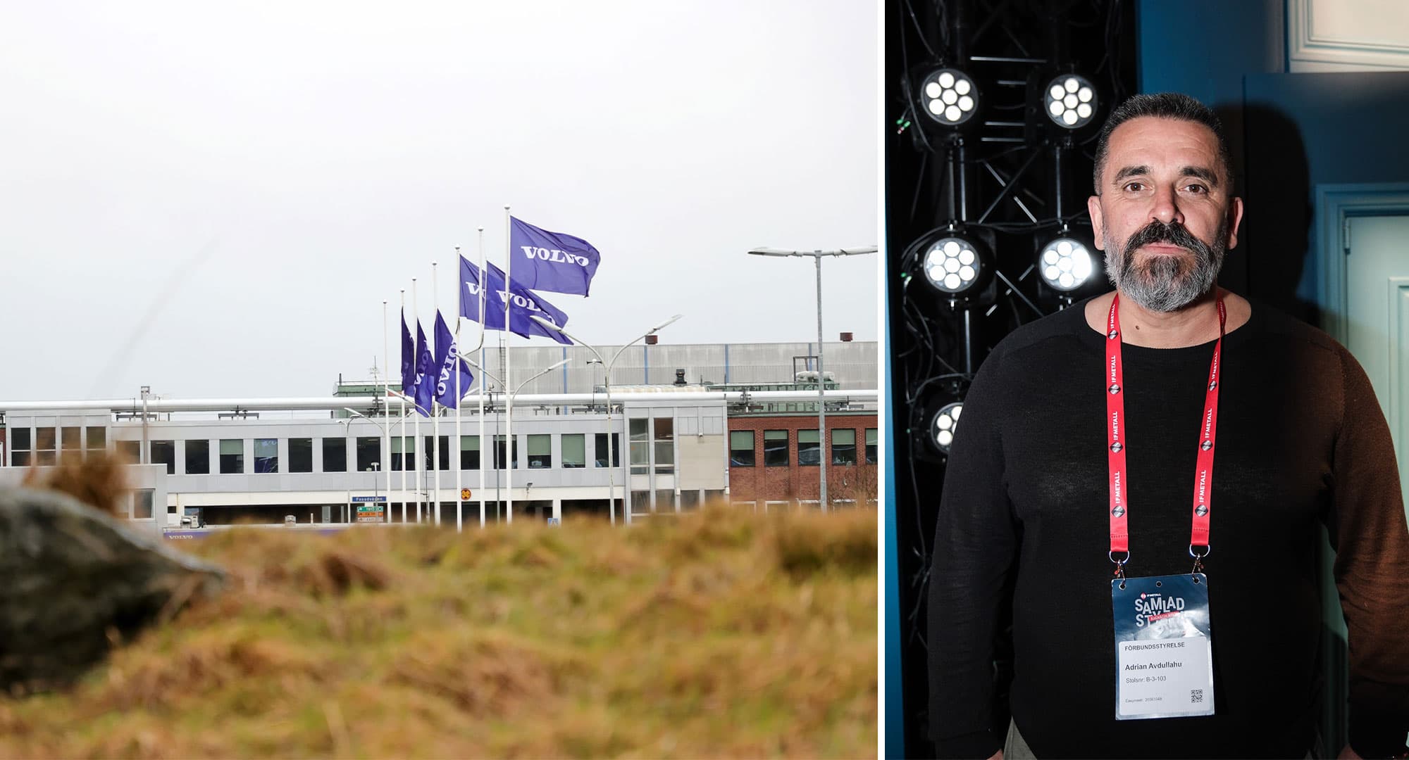 Volvo Cars fabrik i Torslanda, där Adrian Avdullahu är facklig ordförande. Foto: Adam Ihse/TT/Ida Persson
