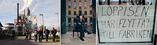 Från vänster: Stora Enso Norrsundet gick med vinst, men lades ändå ner 2007. (Foto: MATS STRAND) Det var med Bo Berggren i spetsen som ”världens äldsta aktiebolag” Stora Kopparberg gick ihop med finska Enso. Huvudkontoret flyttades från Falun till Helsingfors. Och det nya företaget kom att göra många ödesdigra affärer, enligt Stora-kännaren Jan Rennel (Foto: MICKE LINDSTRÖM). Kartongfabriken i Gästrike-Hammarby lades ner 2006. I dag är det loppislokal (Foto: HARALD GATU). 