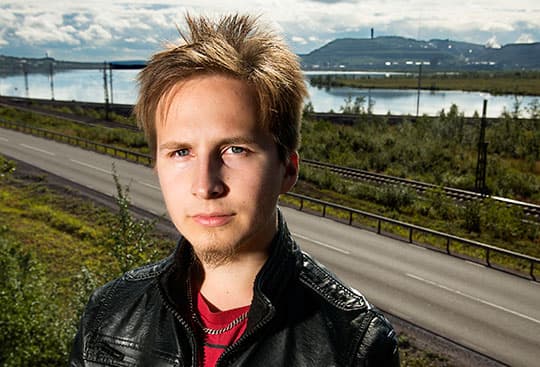 Andreas Brindedahl ska lämna Kiruna och gruvan. Högskolestudier väntar. Han känner sig inte bitter men konstaterar: ”LKAB kände till lönefusket.” Foto: LARS THULIN