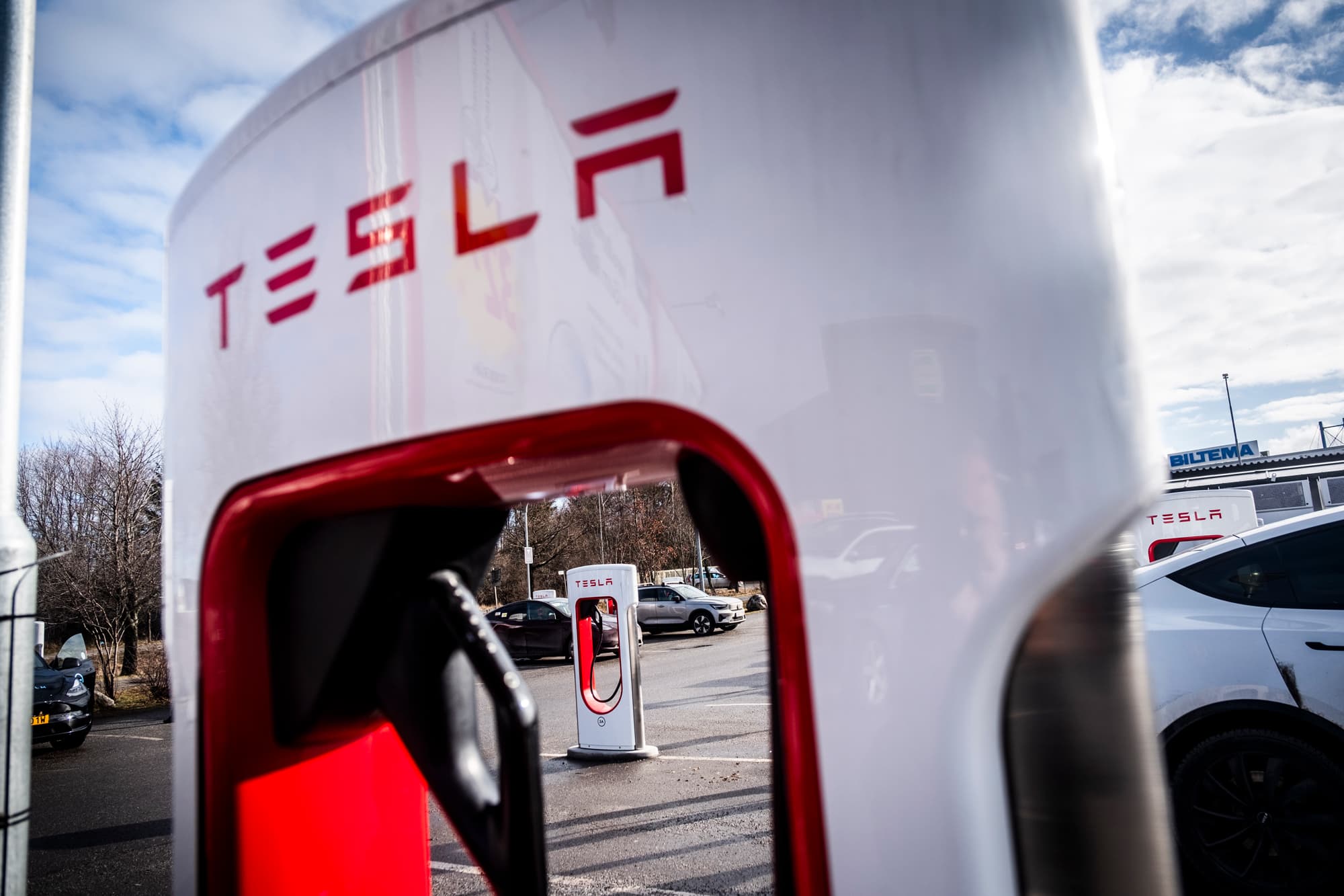 Laddstation från Tesla. Foto: TT