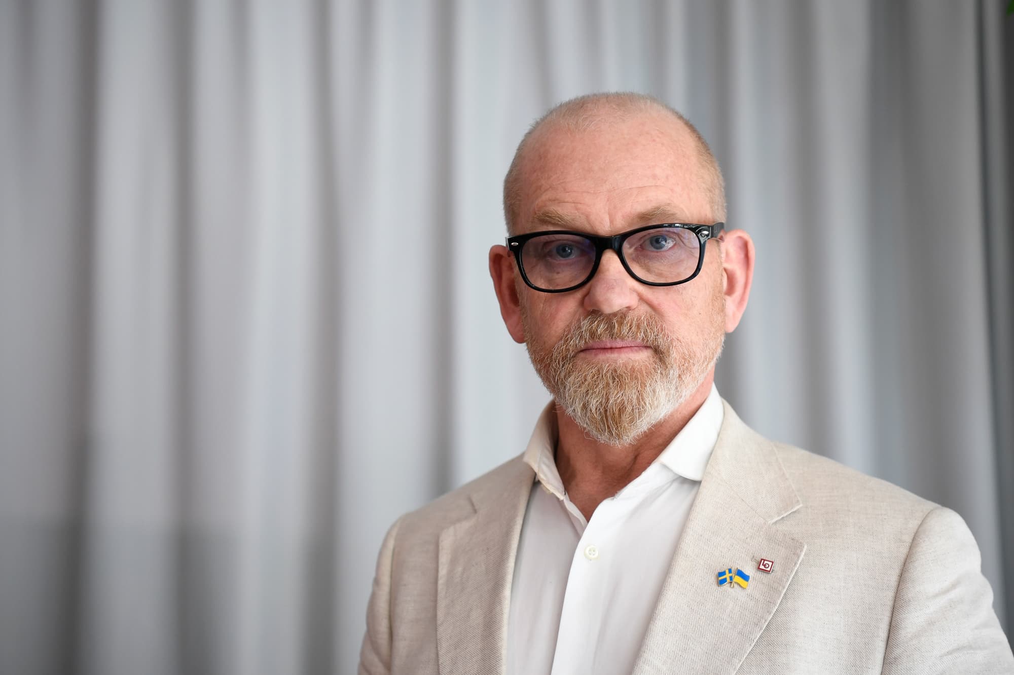 LO:s ordförande Johan Lindholm. Foto: TT
