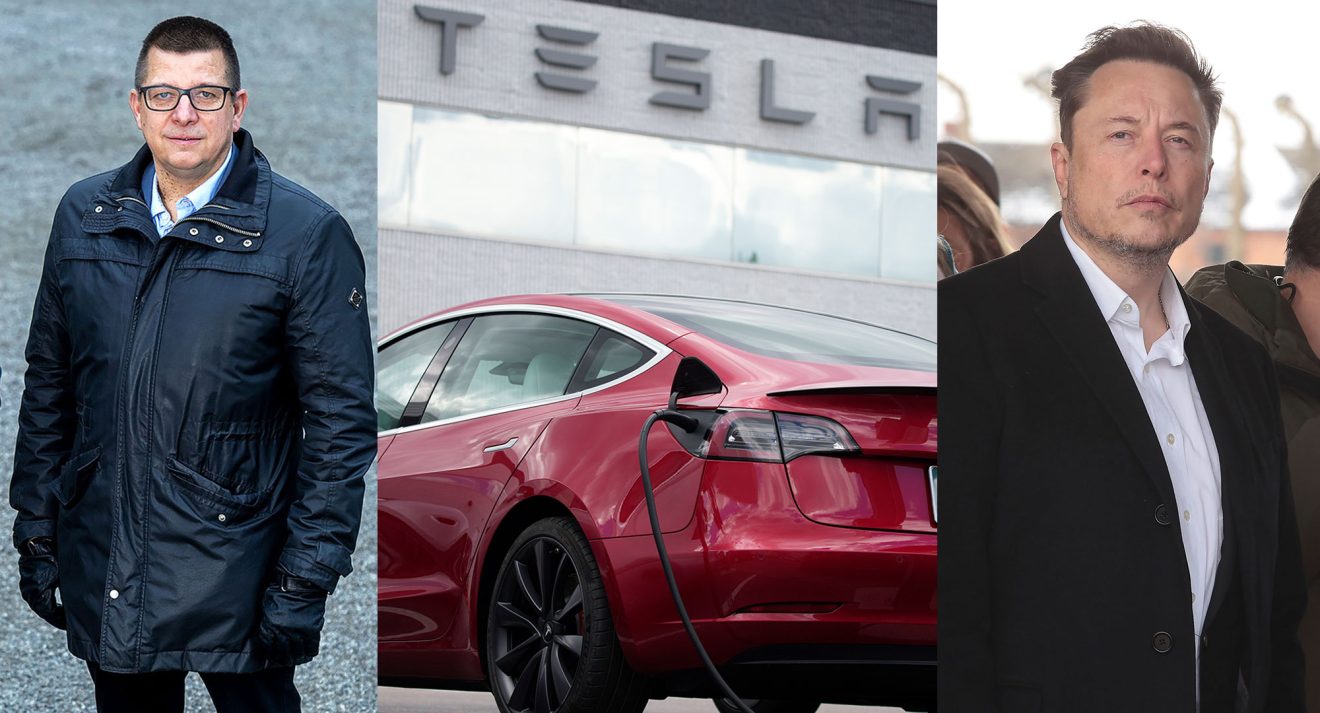 Veli-Pekka Säikkälä och Elon Musk. Tongivande figurer inom konflikten mellan Tesla, IF Metall och egentligen hela den svenska modellen.