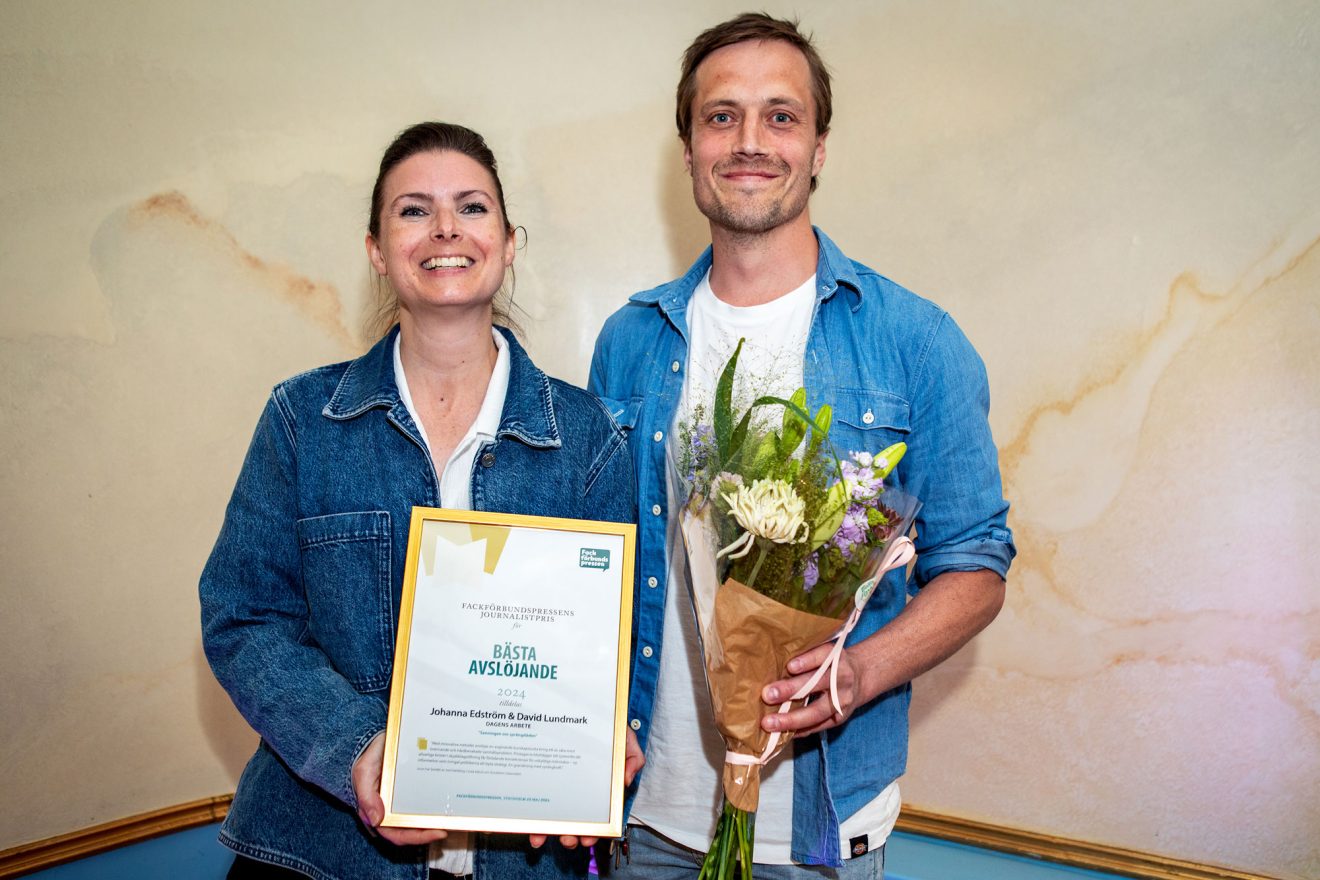 Dagens Arbetes Johanna Edström och David Lundmark. Foto: Chris Anderson.