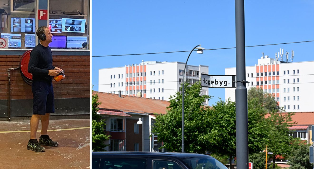 Pappersarbetaren Joakim Andersson och medborgarna i Hageby befinner sig i Sveriges första säkerhetszon. Foto: TT/Privat.
