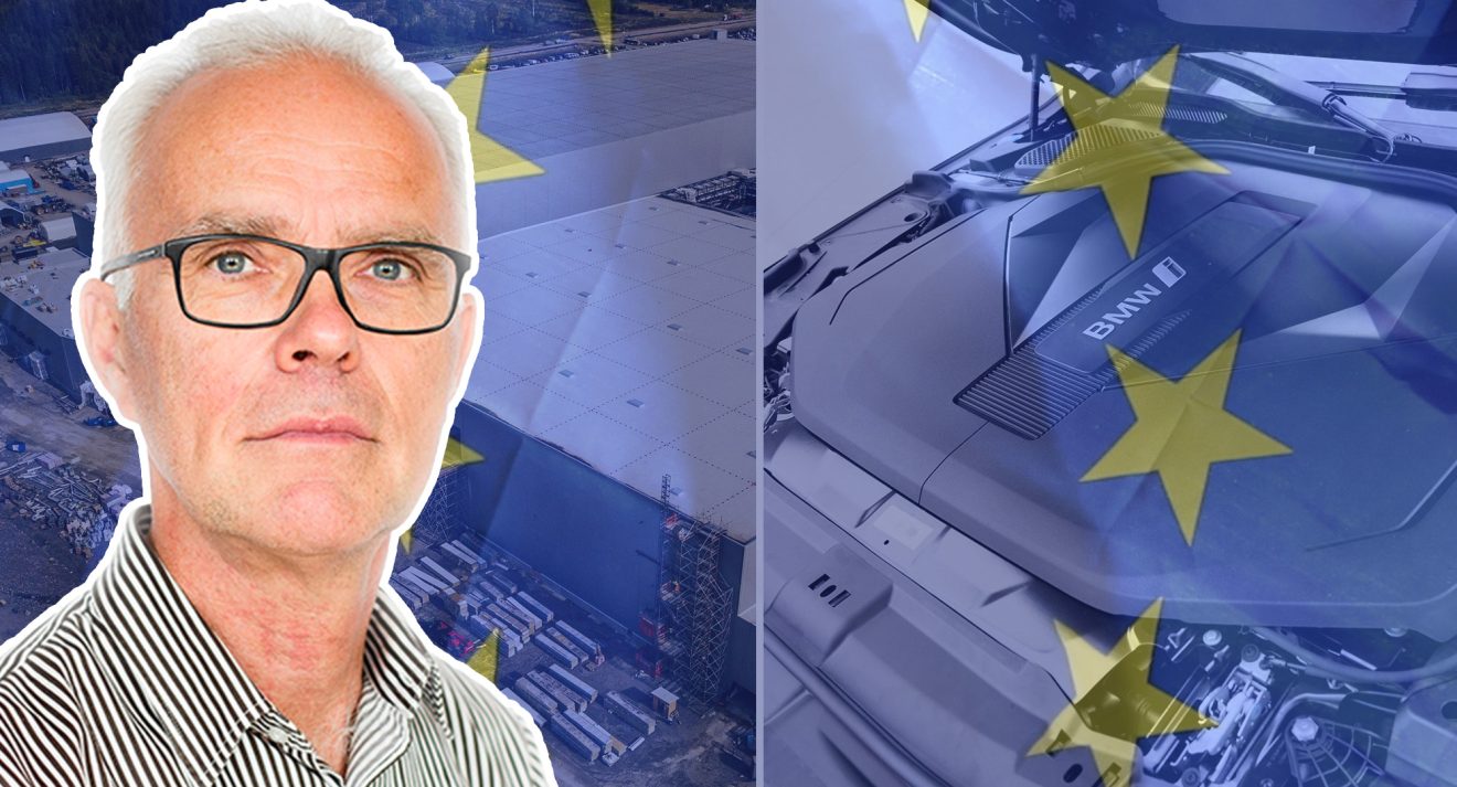 Harald Gatu skriver om Northvolt, BMW och Europas knaggliga väg mot grön omställning. Foto: TT/Arkiv (montage).