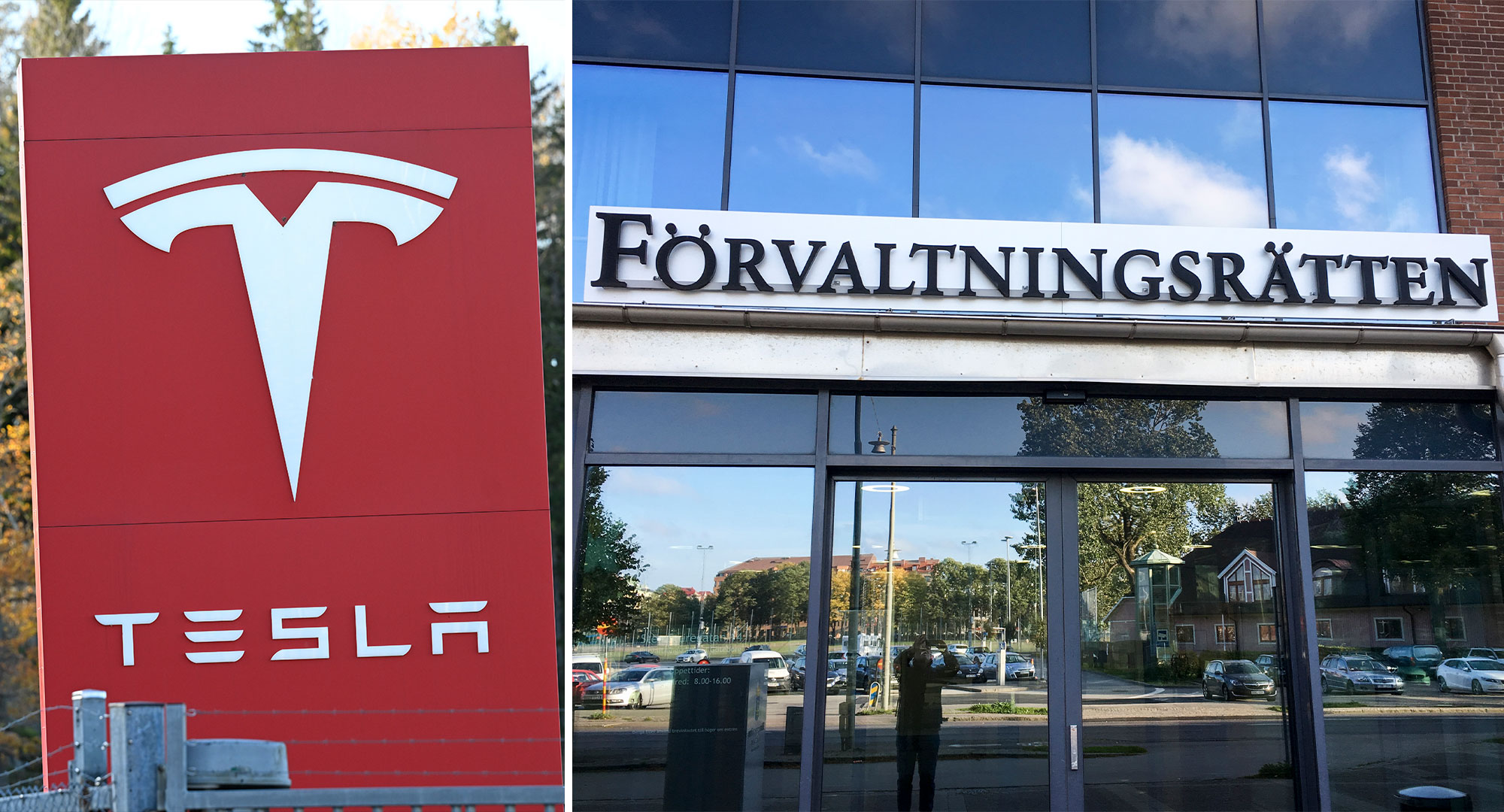 Tesla tar på nytt frågan om registreringsskyltarna till domstol. Foto: TT