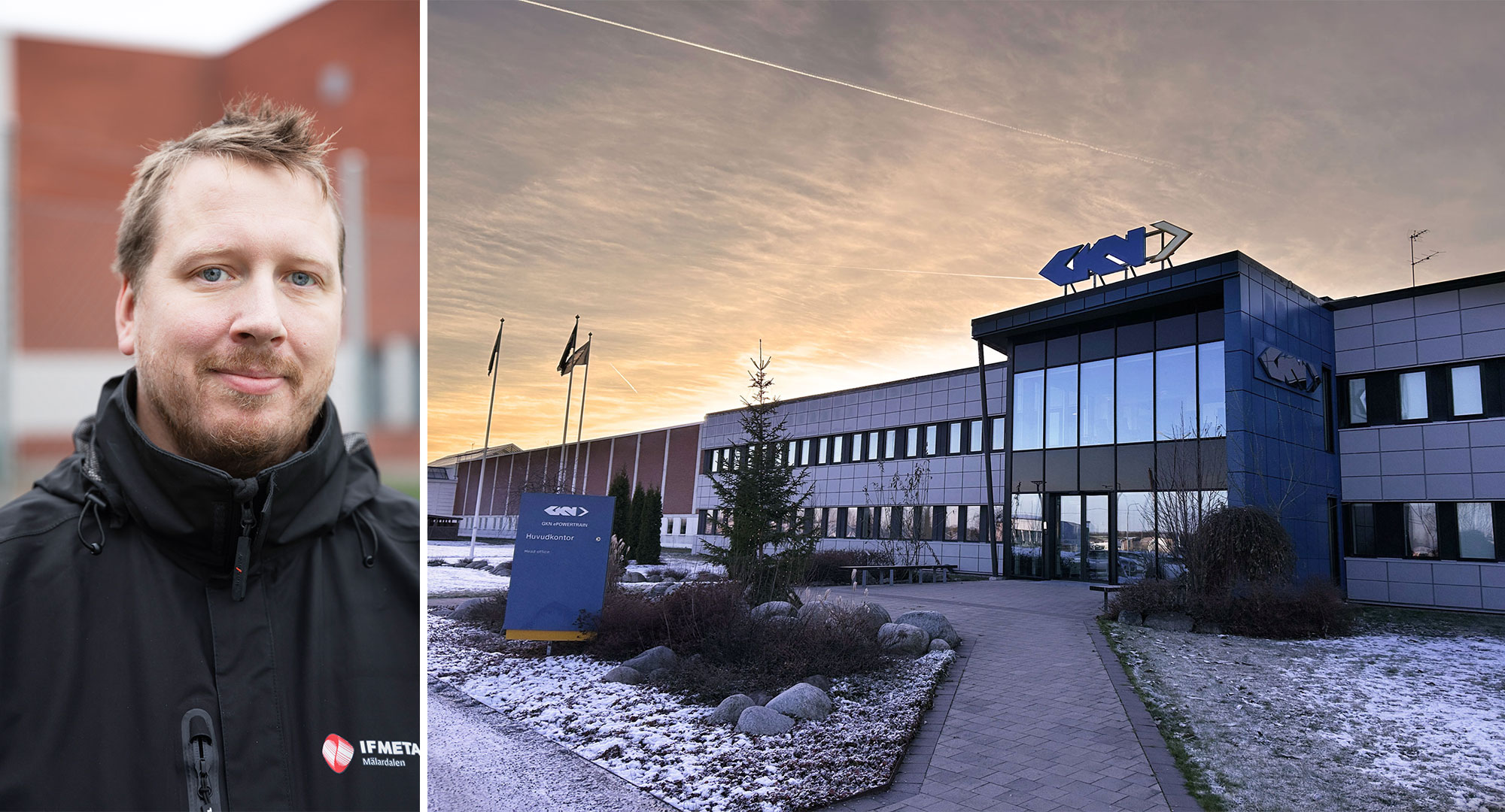 Klubbordförande ­Torbjörn Eriksson utanför jobbet på GKN i Köping. Foto: Anna Björkegren/Josef Molin