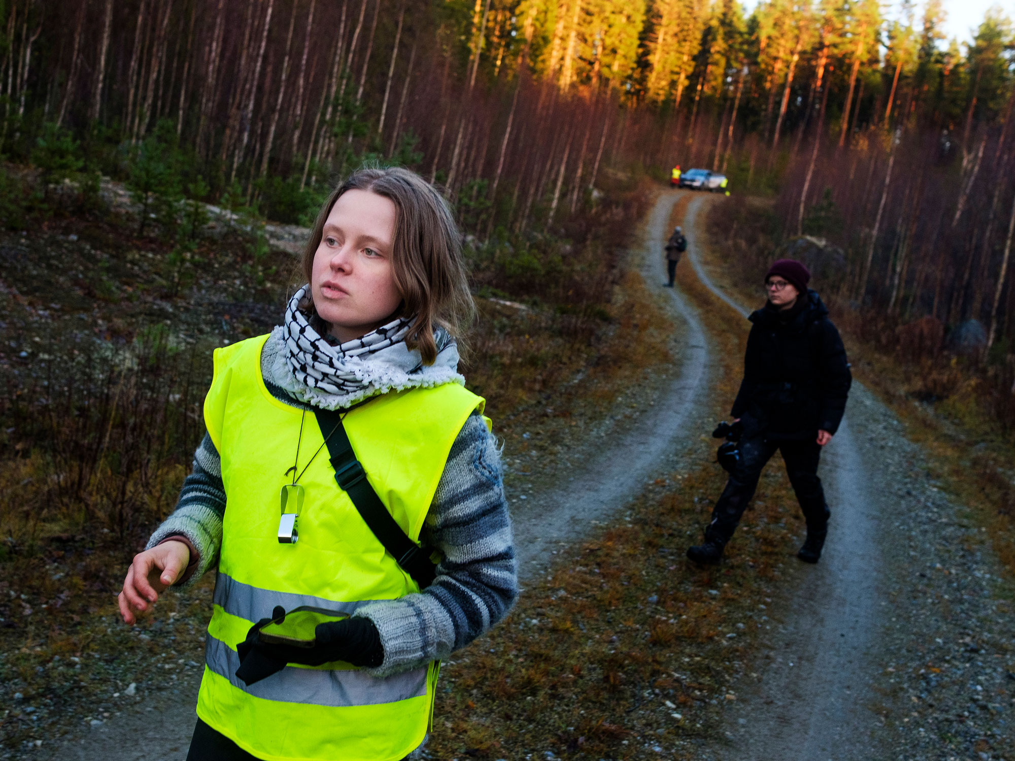Skogsaktivister i svenska skogarna utanför Ramsele. Foto: Hampus Lundin