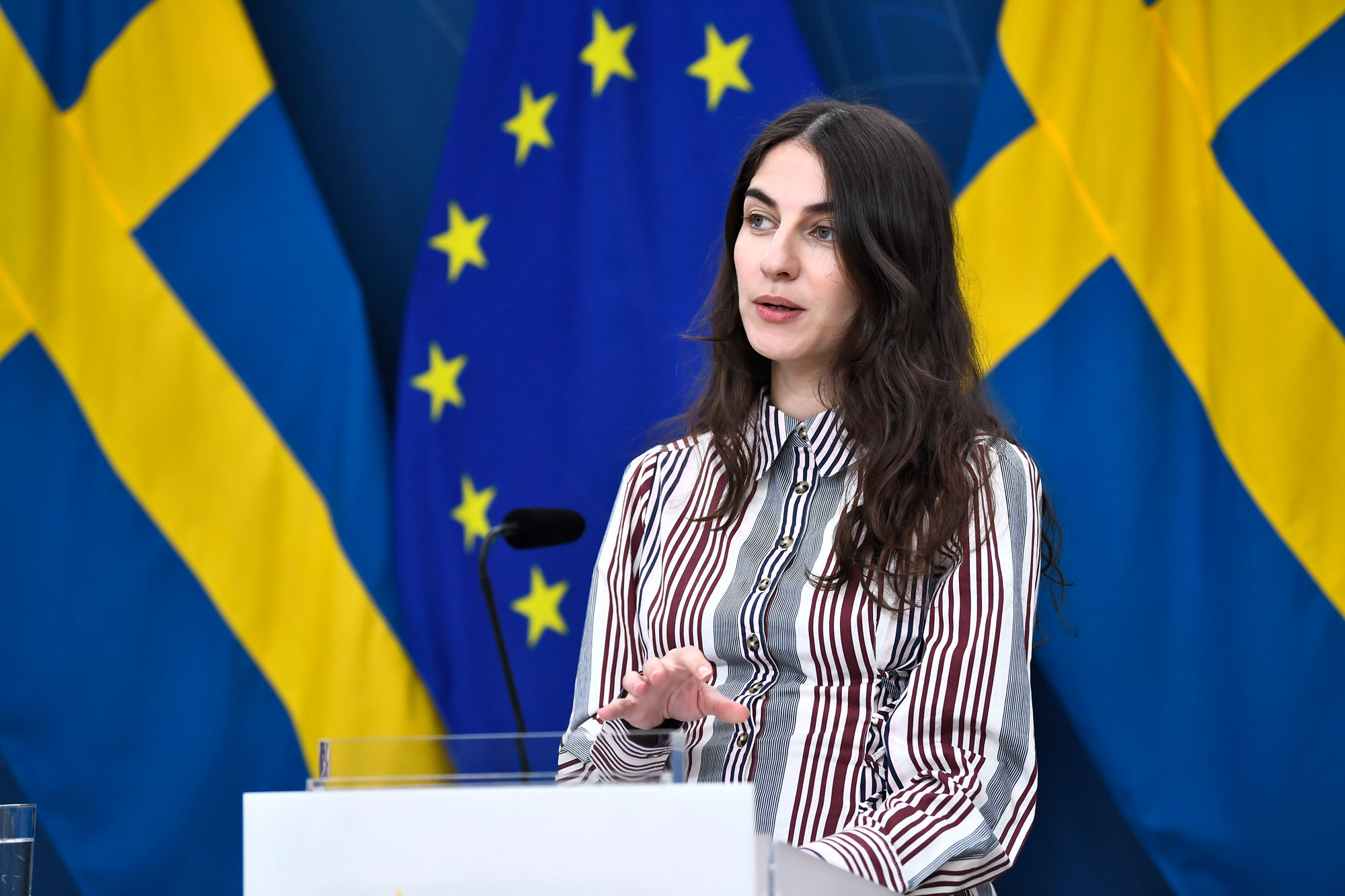 Romina Pourmokhtari, klimat- och miljöminister. Foto: TT