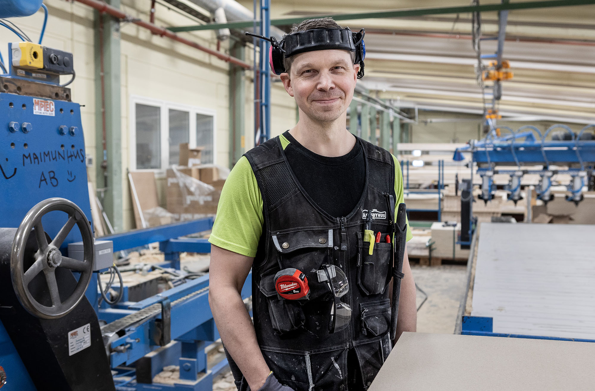 Det är många kompisar som fått sluta, så det är ju svintråkigt. Därför saknar man den höga produktionen för det blir ju mer folk inne också”, säger Frans Bergman som är tillbaka på femdagarsvecka. Foto: Linnea Lindmark