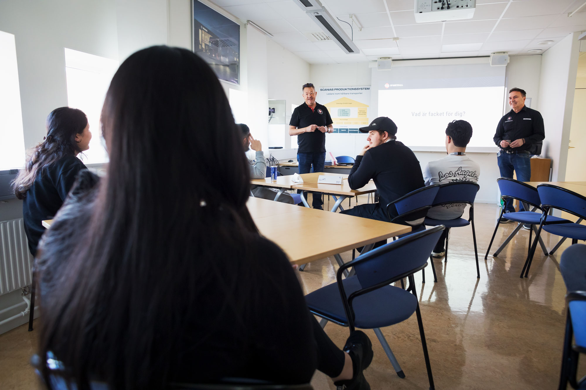 Nyanställda på Scania utbildas i fackliga frågor av IF Metall. Foto: Jens Olof Lasthein