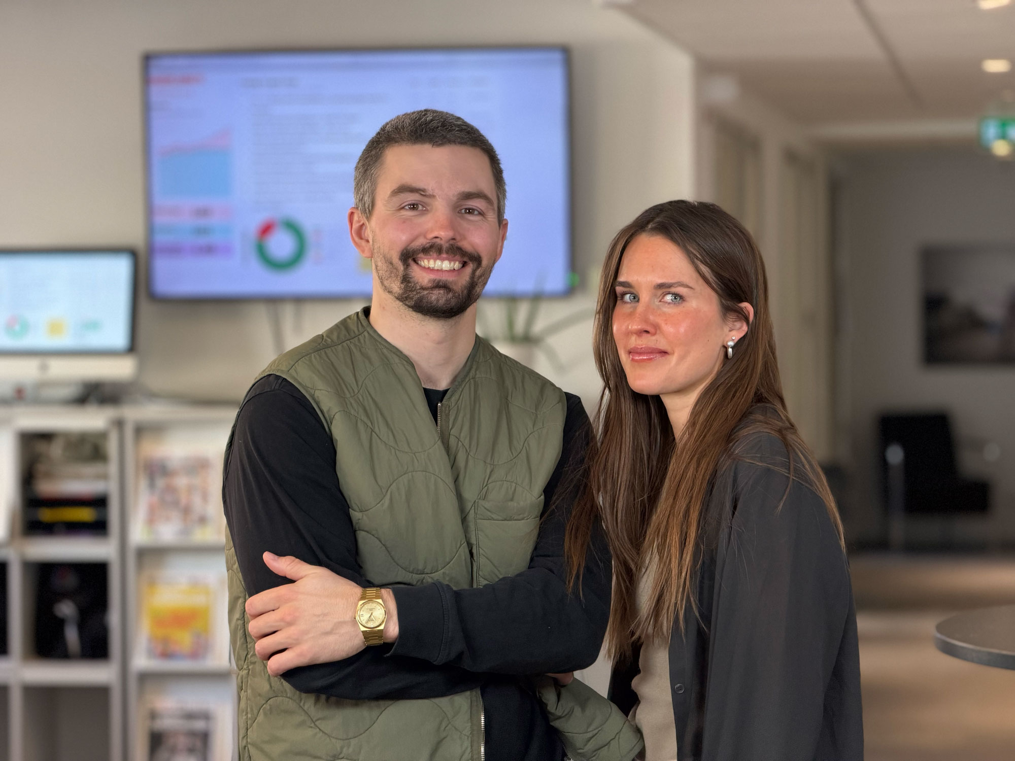 Felix Olsson och Anna Sjöö leder DA:s nya satsning på sociala medier. Foto: Ida Persson