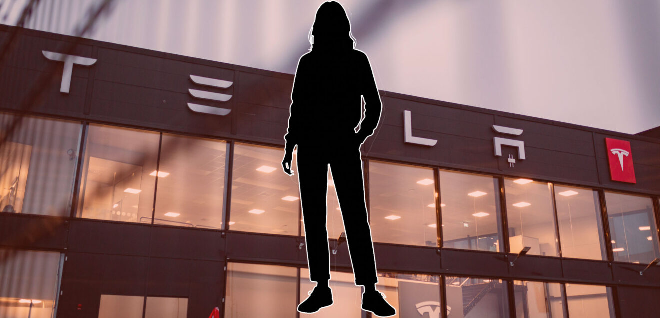 ”Nu börjar det bli som ett jobb”, säger ”Linda” om Teslastrejken. Foto: Judit Nilsson (montage)