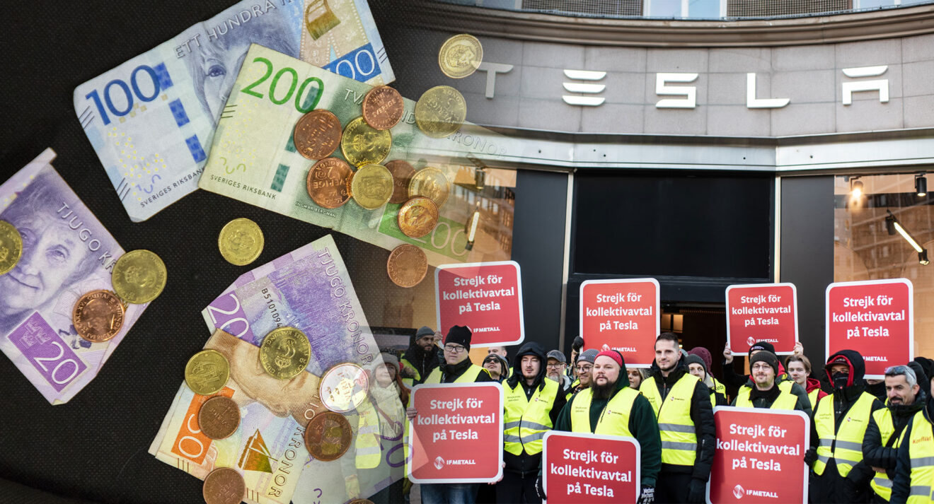 Efter fackets skattemiss är många av Teslastrejkarna missnöjda. Foto: TT & Adam Daver