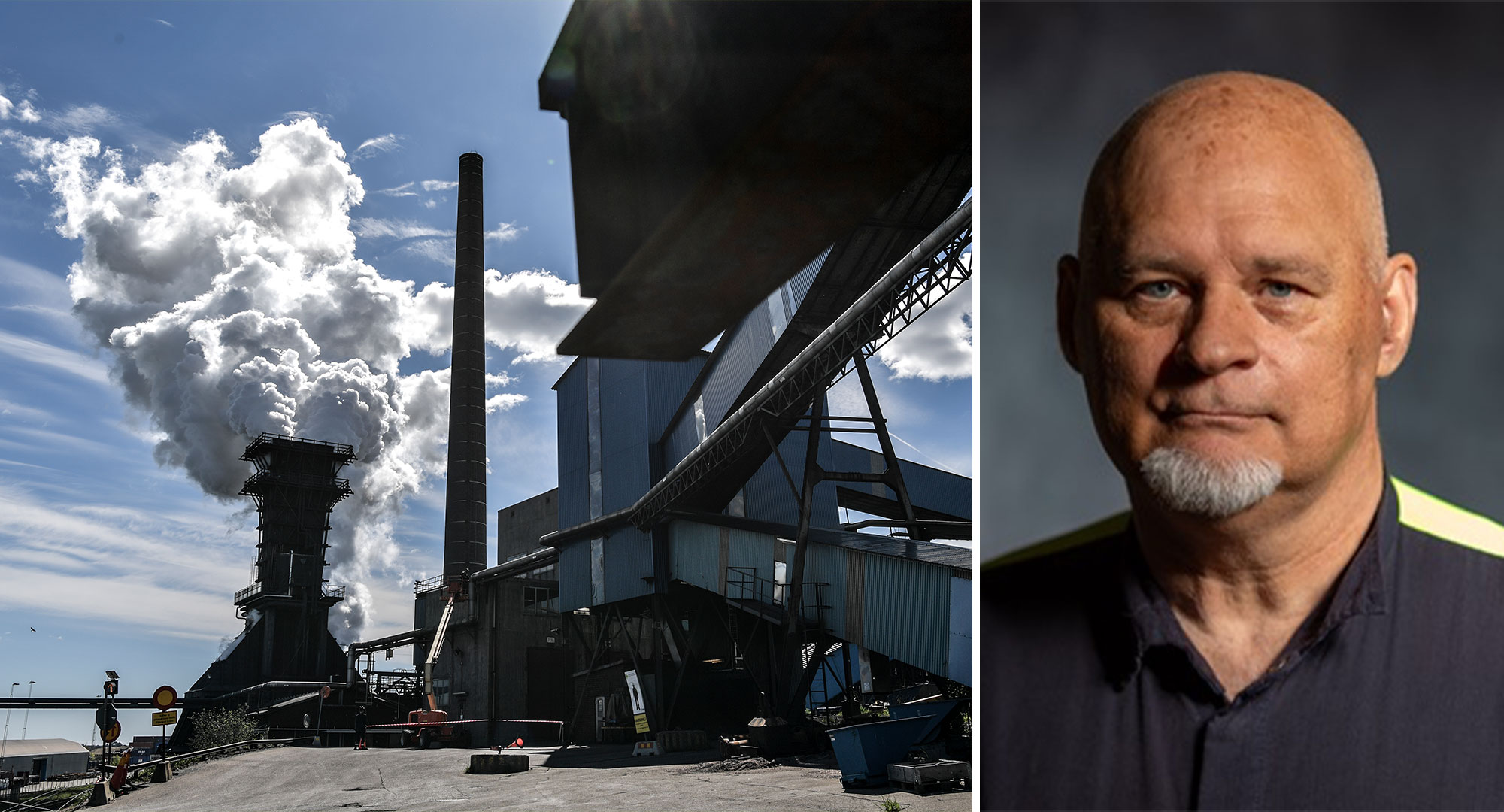 Micael Åberg på SSAB i Oxelösund säger att det är viktigt att stötta de ovana semesterersättarna som svettas i högsommarvärmen. Foto: TT & Privat