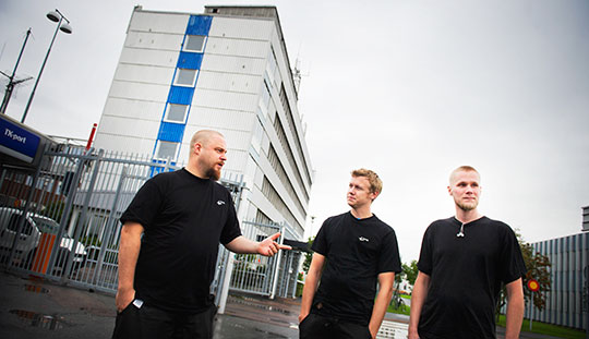 Per Andersson, Bobo Malmström och Robert Sandh vill de stärka de bemanningsanställdas villkor. Foto: JONAS LINDSTEDT