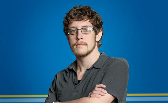 Patrik Fredriksson ska slåss om segern i klassen grafisk design i Yrkes-VM. Foto: DAVID BICHO